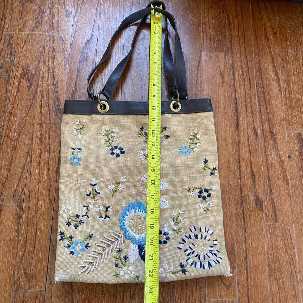 Vintage The Limited Tote Embroidered Floral Purse 90s Y2K Shoulder Bag 1990s VTG - Picture 4 of 8